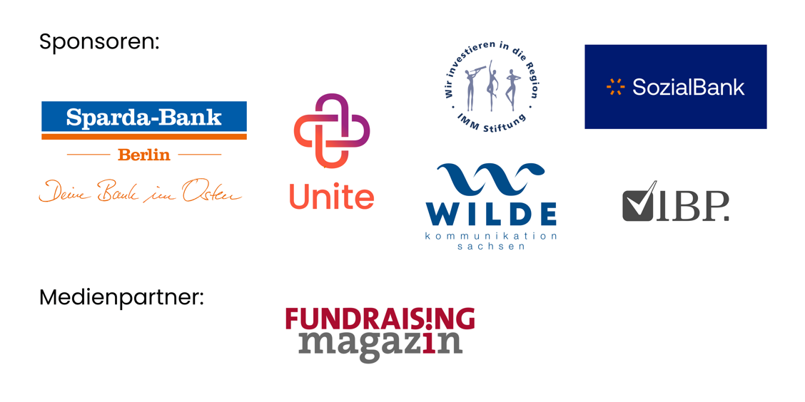 Das Bild zeigt verschiedene Logos. Oben steht Sponsoren. Unten steht Medienpartner