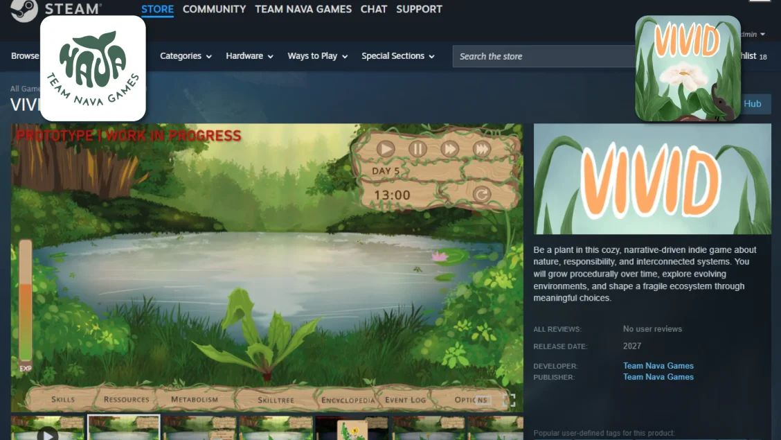 VIVID | Entwicklertagebuch |  #14: Großes Steam-Update